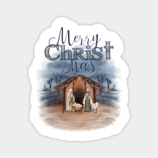 Merry Christmas Nativity Magnet