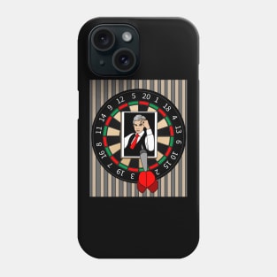 Dartboard Dart Player With Darts Arrows Phone Case