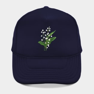 Lily of the valley Flowers Watercolor Painting Hat
