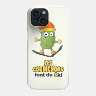 "Les Cornichons Font du Ski" (Les bronzés font du ski) - "The Pickles Are Skiing" Phone Case