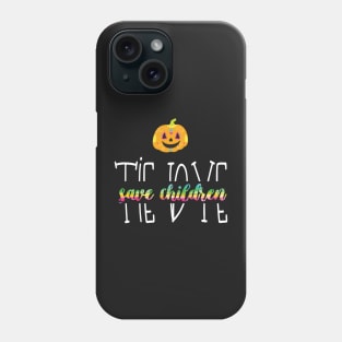 Tie Dye Save Children - Awareness Tie Dye Halloween Gift For Kids - Beautiful Tie Dye Pumpkin Save Children Gift Phone Case