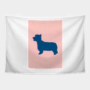 West Highland Terrier Dog Coloured Silhouette Tapestry