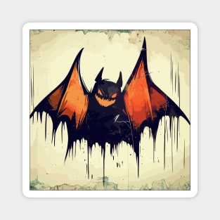 Spooky bat street art Magnet