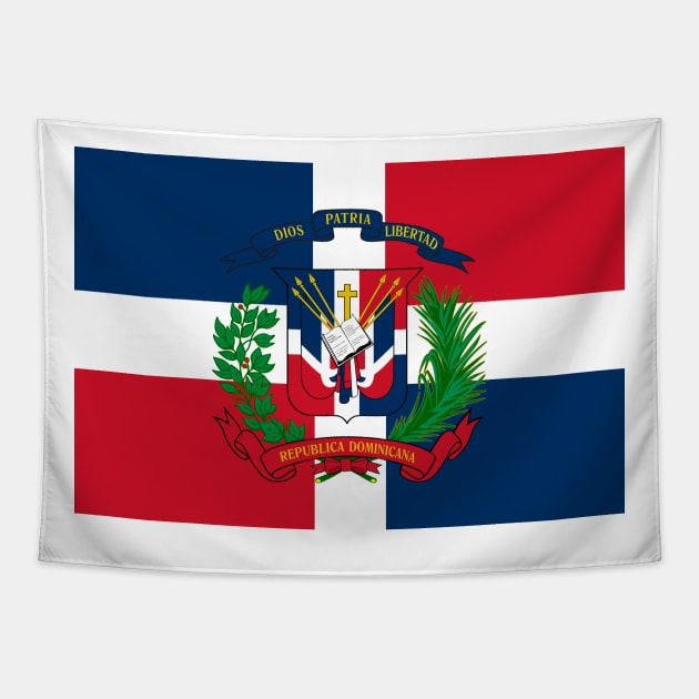 Dominican Republic Flag Tapestry by Historia