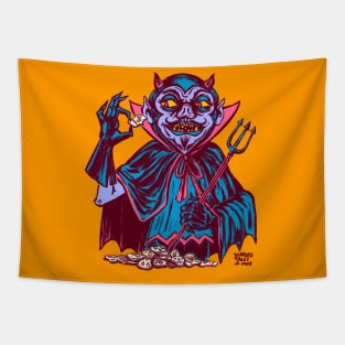 Monster Cookie Devil Blue Tapestry