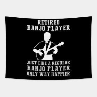 Strumming Retirement Bliss - Embrace the Joy of a Happier Banjo Player! Tapestry