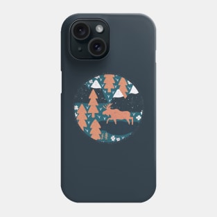 Mountain Moose (Melon & Denim) Phone Case