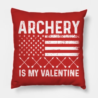 Archery is valentine love design with bow and arrow Pillow