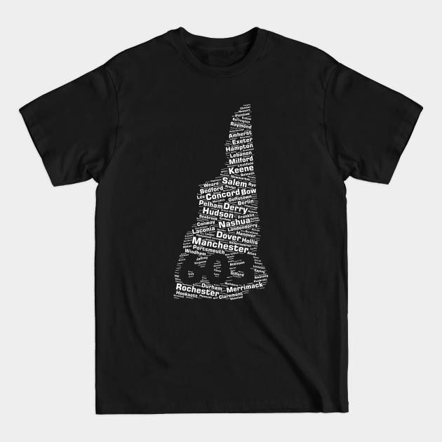 Disover New Hampshire Cities 603 Area Code - New Hampshire - T-Shirt