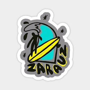 Zarauz surfing spain surfing surf design Magnet