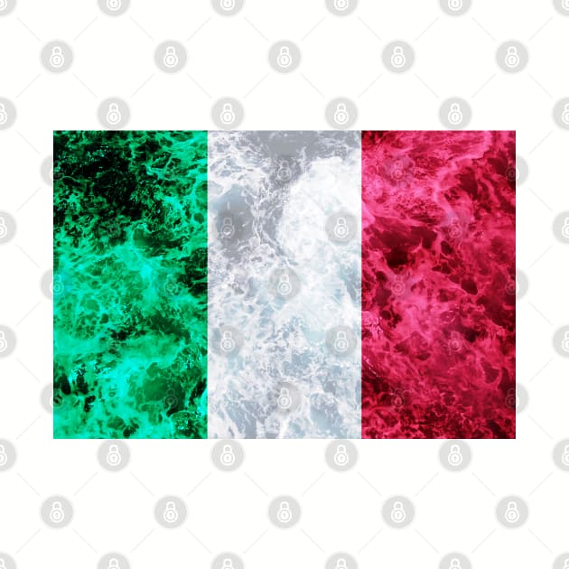 Flag of Italy – Ocean Waves by DrPen