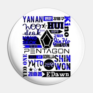 Pentagon Collage Pin