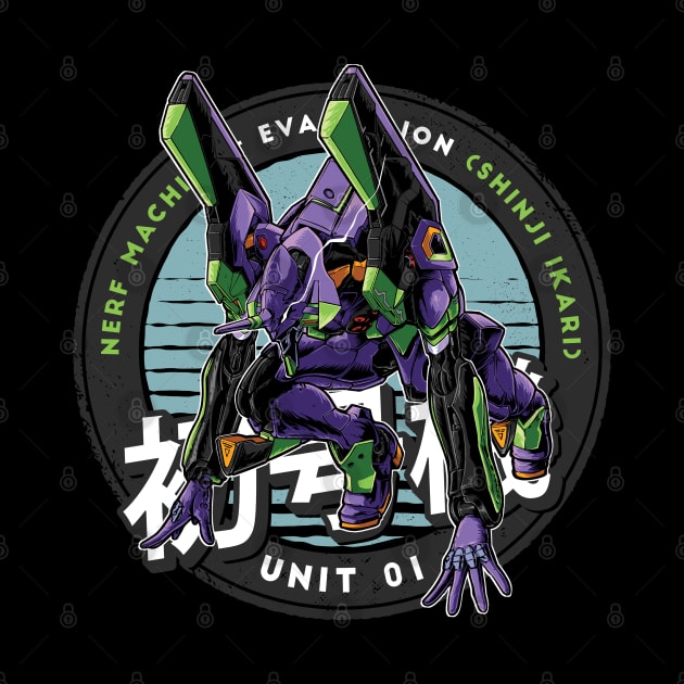 Evangelion Unit 01 Badge by kimikodesign