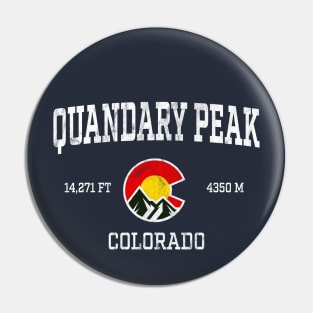 Quandary Peak Colorado 14ers Vintage Athletic Mountains Pin