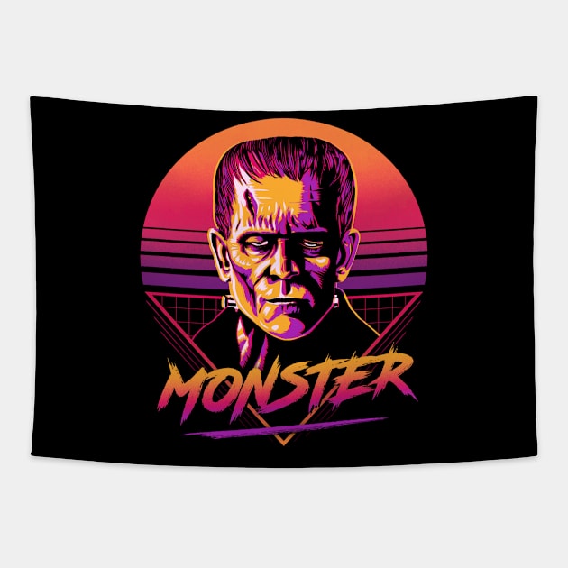 Retro Monster Tapestry by ddjvigo