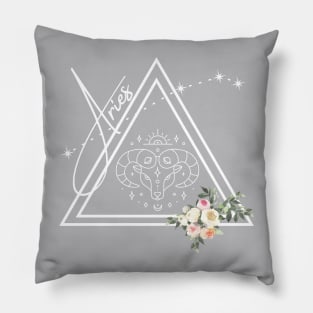 Aries Zodiac Signs Astrology Sun Dial Pillow