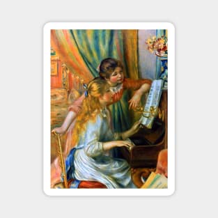 Young Girls at the Piano by Pierre Renoir Magnet