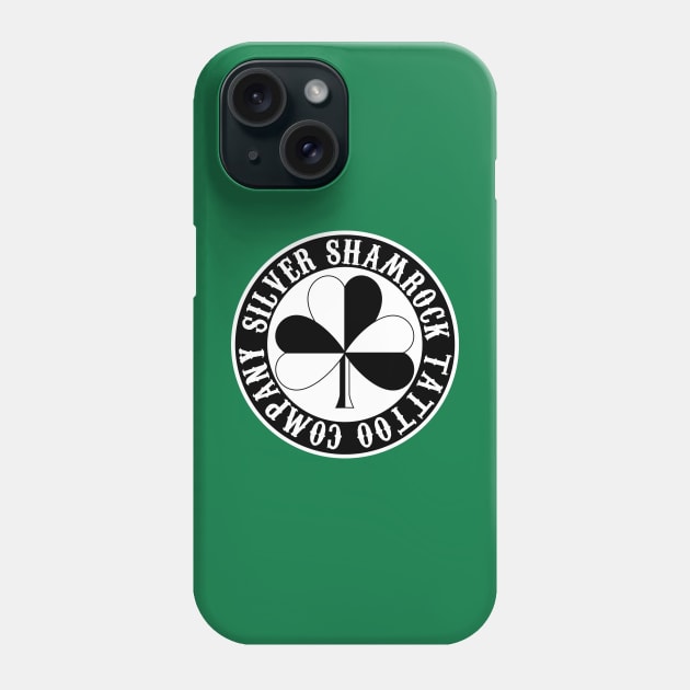 Silver Shamrock Tattoo Company Nautical Shamrock Logo in White Phone Case by Silver Shamrock Tattoo Company