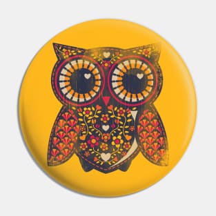 Vintage Ethnic Owl Pin