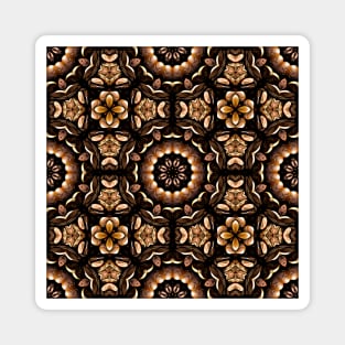 Brown Roasted Coffee Beans Pattern 4 Magnet