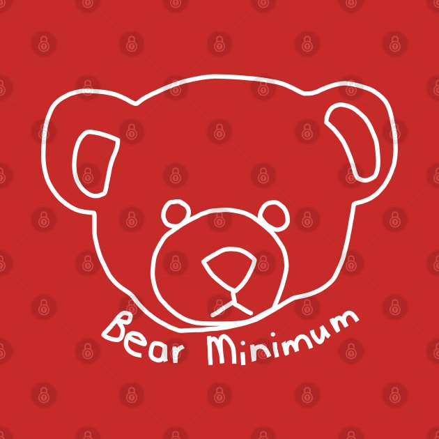 White Line Bear Minimum Puns by ellenhenryart