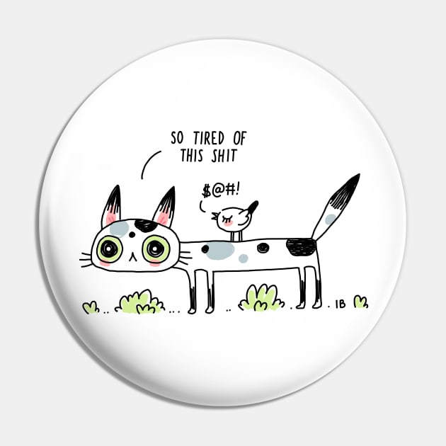 Annoyed Cat Pin by Freeminds