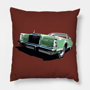 1970s Lincoln Continental in green Pillow