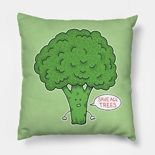 Worried Broccoli Pillow