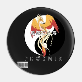 Yin and yang Phoenix Pin