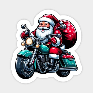 Santa's High-Speed Christmas Ride - Spread the Joy! Magnet