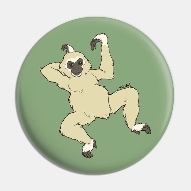 Lar Gibbon Pin by TaksArt