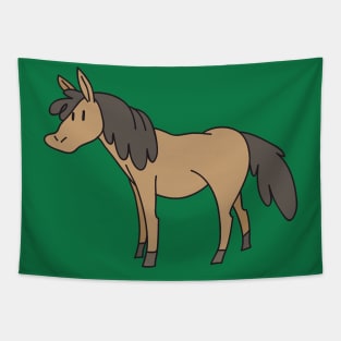 Brown Cartoon Horse Tapestry