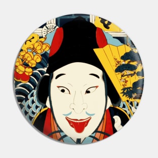 Japanese Art Kabuki Theater Actor Pin