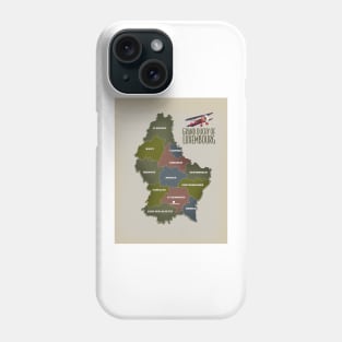 Grand Duchy of Luxembourg map, Phone Case