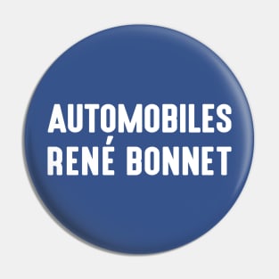 Automobiles René Bonnet - Reims, Montlhéry - white print Pin