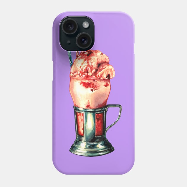 Strawberry Milkshake Phone Case by KellyGilleran