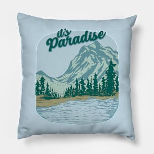 Mountain landscape Paradise Pillow