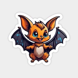 a cute little bat with big wings Magnet