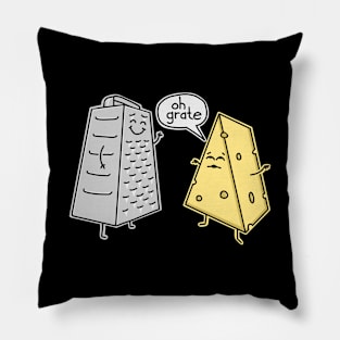 Oh Grate Cheese & Grater Cute Food Humor Pillow