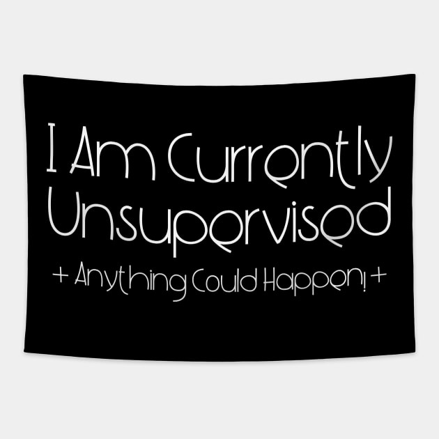 I Am Currently Unsupervised Tapestry by HobbyAndArt