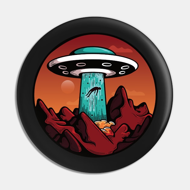 Alien Abduction in the Desert Pin by markz66