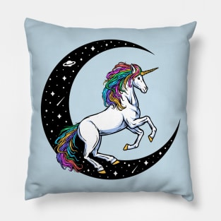 Unicorn With Moon Pillow