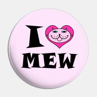 I HEART Cat - PINK KITTY Pin