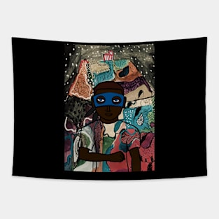 God NFT - Mysterious Male Character in a Night Scene Tapestry