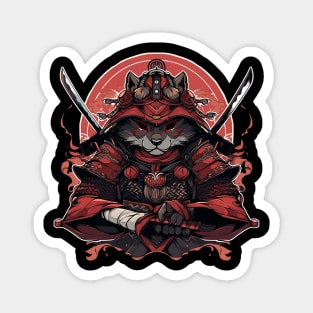 samurai wolf Magnet