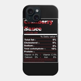 Cranberry Sauce Nutrition Phone Case