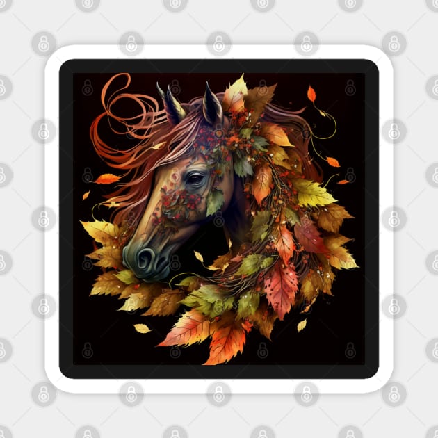 Autumn Horse Magnet by BloodRubyz