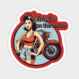 Gracie on the Move Magnet