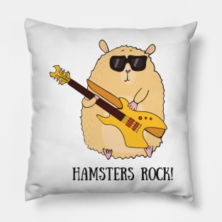 Hamsters Rock, Funny Cute Pet Hamster Pillow