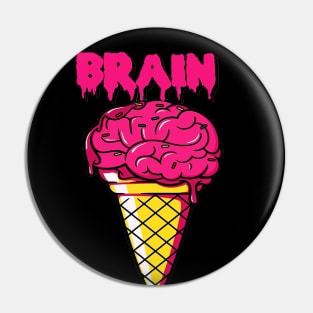 Ice Cream Brain Pin